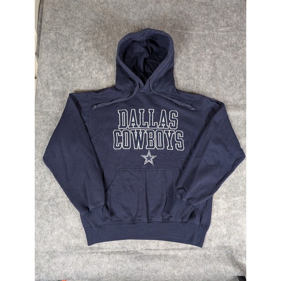 Dallas Cowboys Authentic Mens Small Navy Blue Pullover Hoodie Sweatshirt - Picture 1 of 10